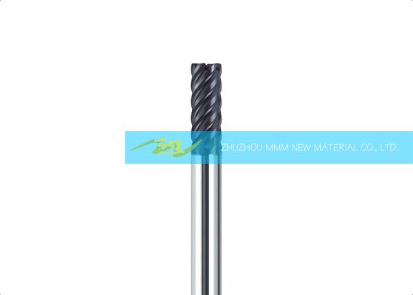 High Surface Quality Finish Milling 6 Flute Carbide End Mill Flat PVD Coating