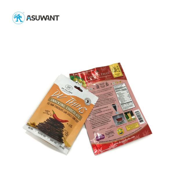 Gravure Printing Resealable Plastic Zipper Bags MOPP Aluminum Foil Food Bag