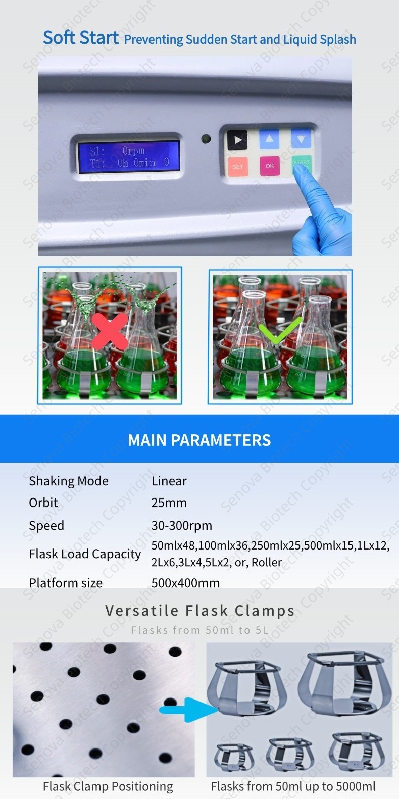 25mm Orbit Laboratory Mini Reciprocating Linear Shaker DBS-603