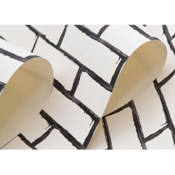 Белые 3D кирпича эффекта обои / Эко - дружественные съемные PVC виниловые обои