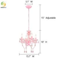 Les lustres ont mené l'hôtel rose de lobby de mariage de Crystal Candle Chandelier Customize Luxury
