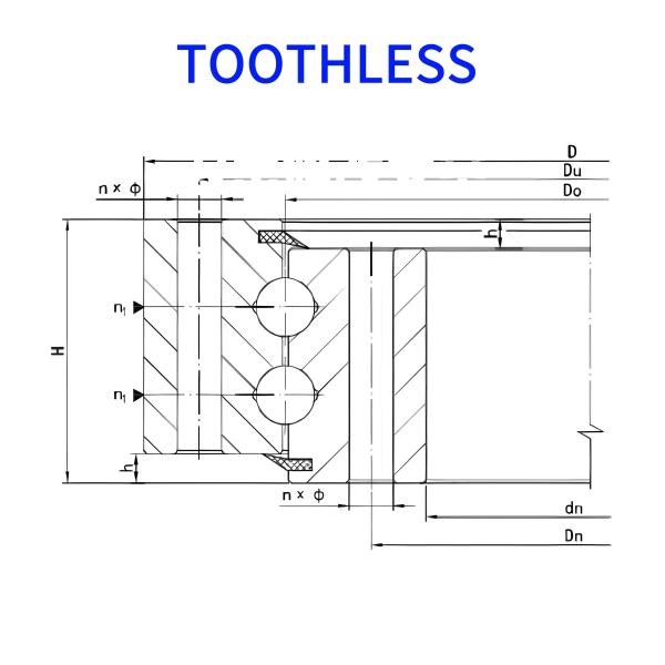 DQU500.20 DOUBLE ROW SLEWING BEARING RING GEAR SWING CIRCLE