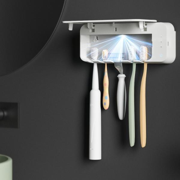 УЛЬТРАФИОЛЕТОВОЕ дезинфицирующее средство зубной щетки 5В, установленная стена держателя стерилизатора зубной щетки