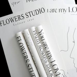 Papier d'emballage floral imperméable 57*57cm Ins Simple Célébrité Internet, Délai de livraison 30-45 jours