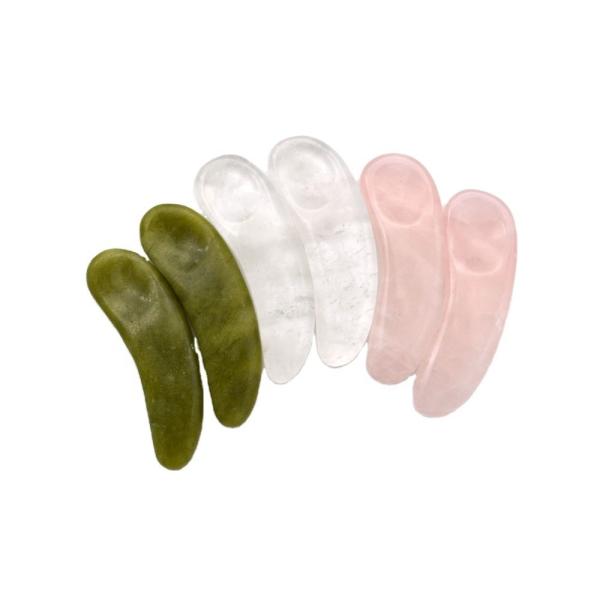 3.8*1.3*0.4cm Natural Crystal Eye Cream Spoon Stick Eye Massage Accessory for Eye Care
