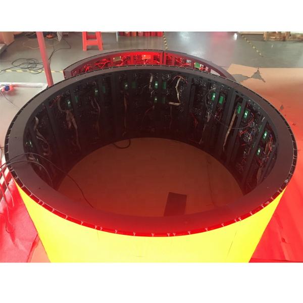 Exterior 360 grados cilindro pantalla LED columna pantalla curva cartel publicitario