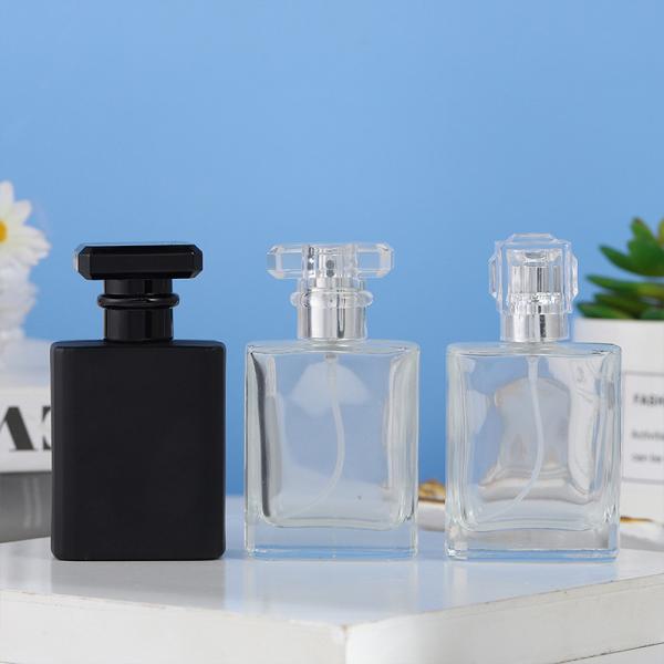 100ml Black White Colored Glass Spray Perfume Bottle  with Pump Sprayer