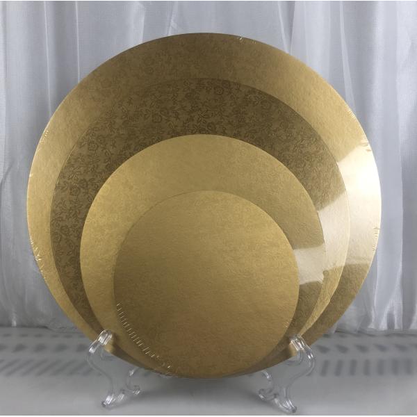 12'' Cake Cardboard Base Baking Tools Golden Siliver Finish With Pattern