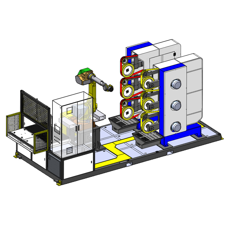 Continuous Operation Automated Grinding Machine Robotic Grinding Cell For Angle Valve