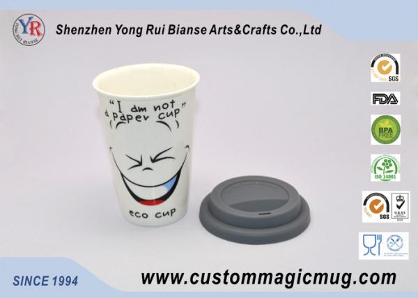 Unique Eco-friendly Custom Design Starbucks Ceramic Mug with Lid