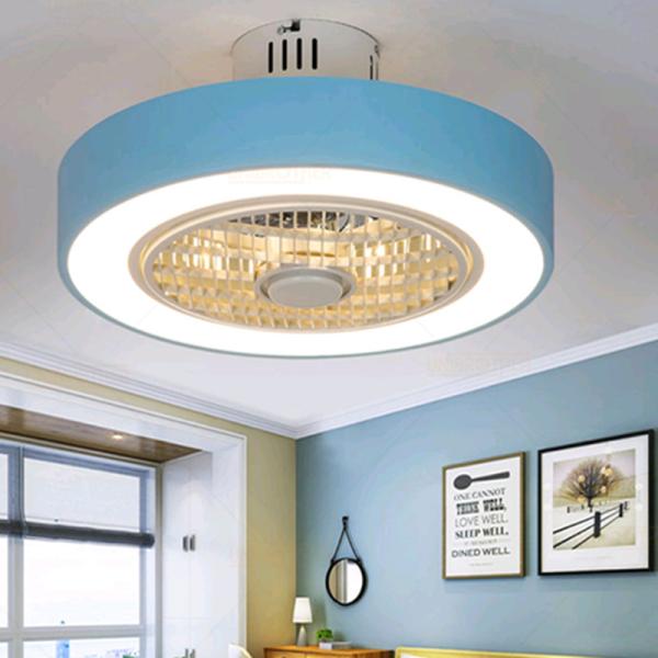 Macaron Fan ceiling with remote control dimming 19 inch  fan lamp for girl bedroom modern ceiling fan light(WH-VLL-14)