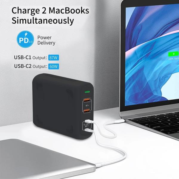 150W PD GaN USB C Charger QC 4.0 3.0 Dual Type C 100W PPS Charging Adapter