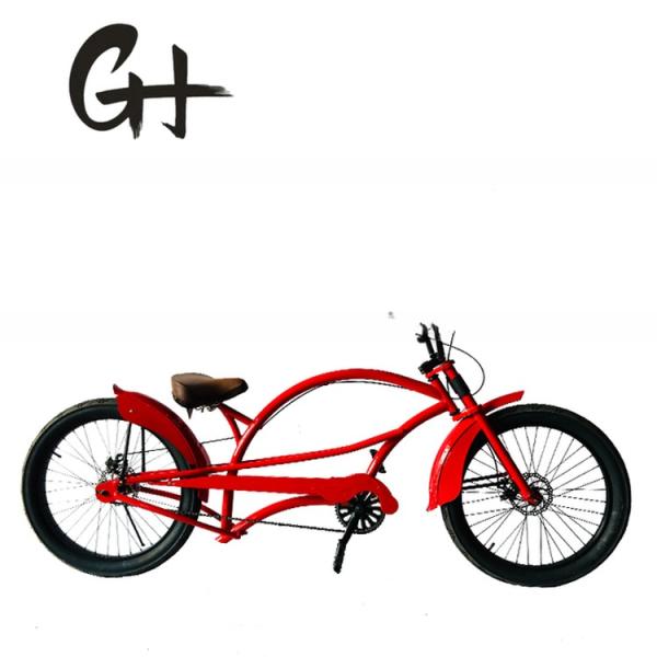 2.2m Long Frame Beach Cruiser Chopper Bicycle with 24