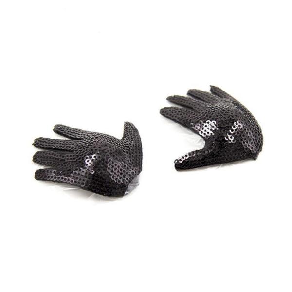 FN009 Wholesale Black Ladies Sexy Glitter Sequin Pasties Breast Petal Pasty Adhesive Reusable