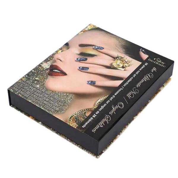 Empty Fancy Fake Press On Nail Packaging , False Nail Foil Gift Boxes Packaging
