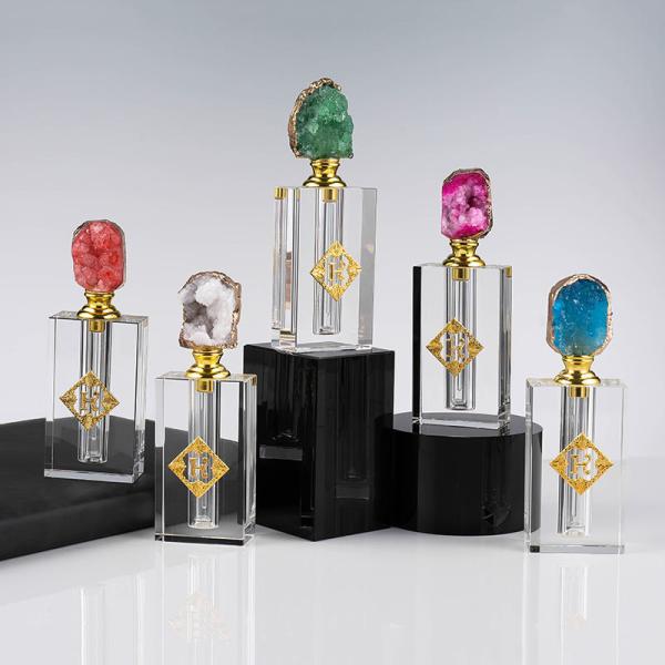 Presente de casamento Cristal de perfume 6ml óleo essencial Cristal de garrafa com pedra de ágata