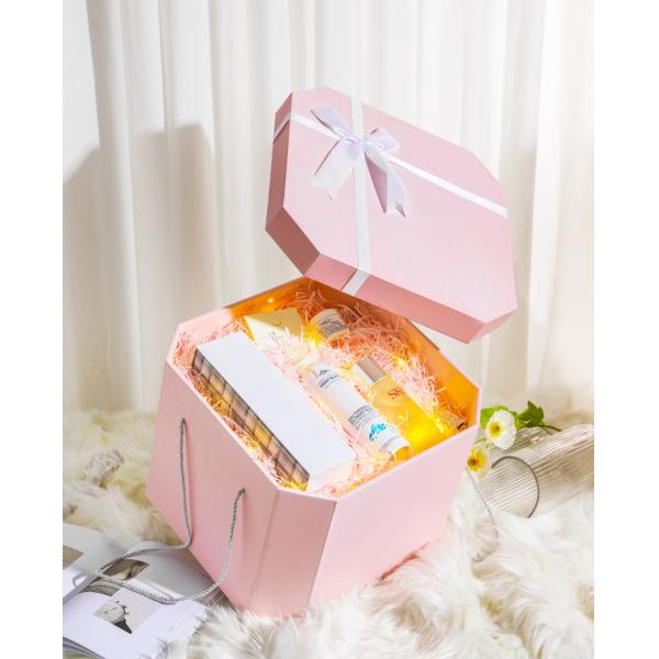 Square Novelty Ribbon Birthday Gift Box Packing Box Paper Gift for Customized Logo Size