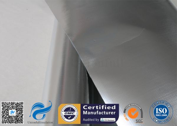 tissu de fibre de verre stratifié par papier aluminium réfléchissant de tissu de fibre de verre de la chaleur de 0.43mm