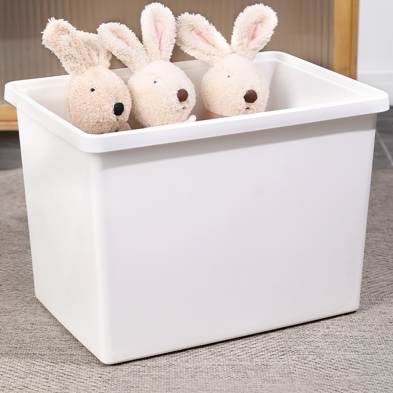Manufacturer Wholesale White Large Capacity Clothing Bedding Storage Box Thickened Toy Storage Box Covered Storage Container Box