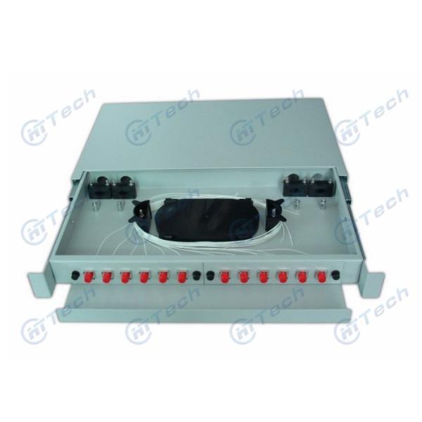 1U 12 Port Fiber Optic Patch Panel / 12 Cores ODF FC Adapter Standard Size
