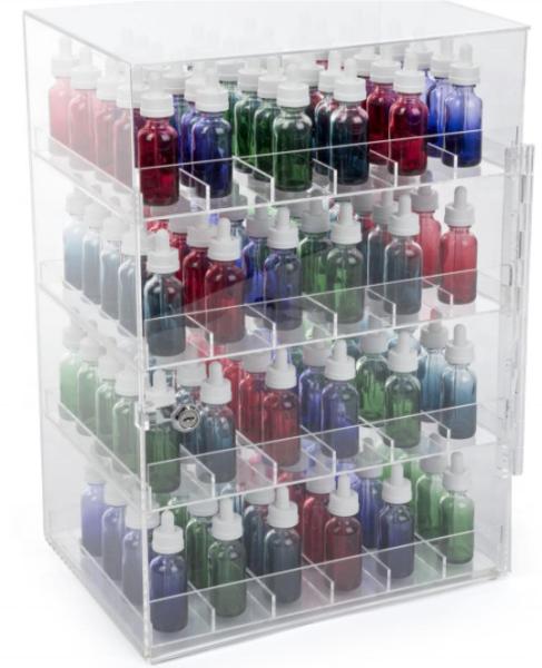 Wall Cube Clear Acrylic Box Shelf Rotates 3-Shelf Mobile Phone Cellphone Retail Display Stands
