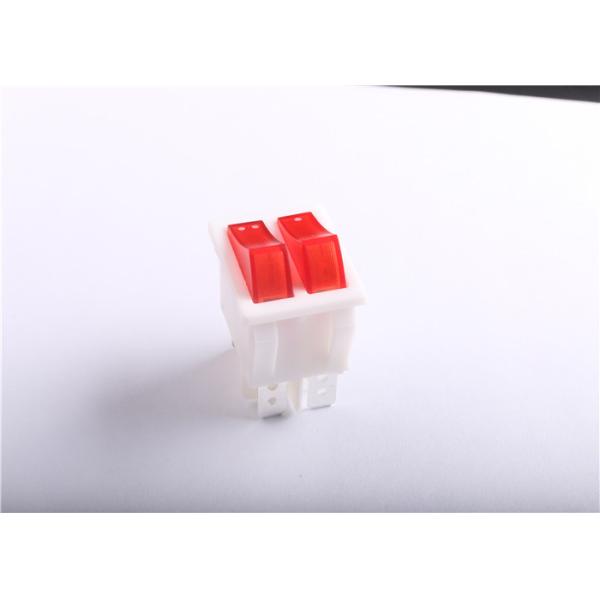 Waterproof Push Button Rocker Switch , Double Pole Illuminated Rocker Switch