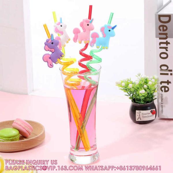 Reusable Birthday Party Rainbow Unicorn Straws Unicorn Party Supplies Birthday Decorations and Unicorn Themed Party