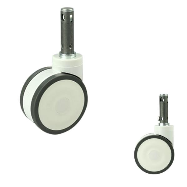ISO9001 5 дюймовые TPR Long Stem Medical Bed Caster Wheels с центральным замком