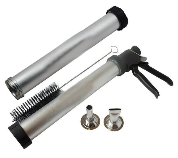 Heavy Duty Pro Level Meat Jerky Gun With 2 Nozzles  Aluminum BC-4995-15inches