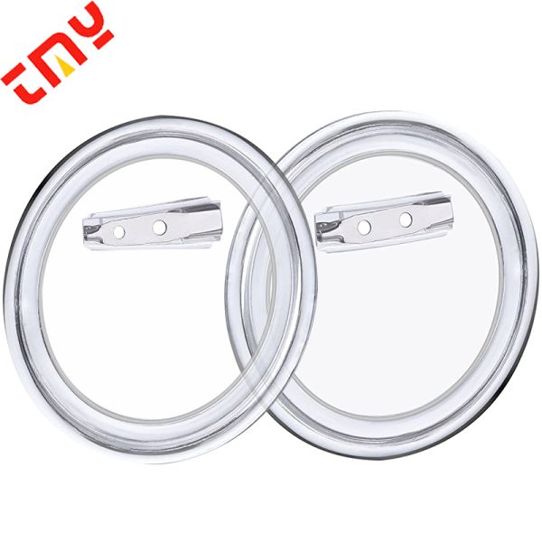 2.36 Inch Clear Acrylic Round Button Badges Kit with Pins - DIY Crafts & Craft Activities, Factory Price Wholesale Bulk Set