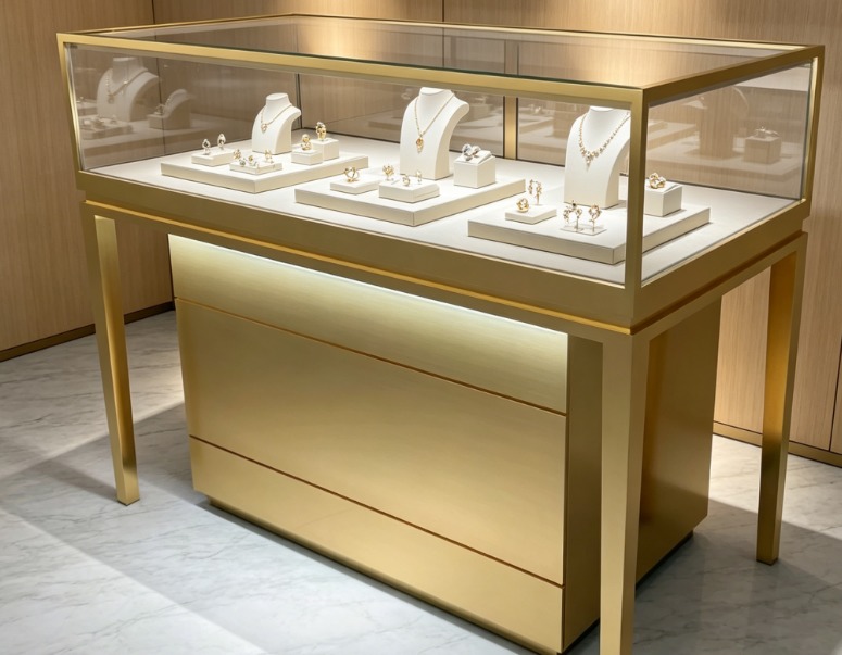 Factory Direct LED Lighting Customized Solutions Durable and Easy Clean Jewelry Display Cabinet