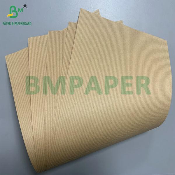 Wood Pulp Striped 60gsm 70gsm Brown Red Kraft Paper For Carton Liner Paper Bande de pâte à bois rayée 60gsm 70gsm Papier kraft brun rouge pour papier de doublure de carton