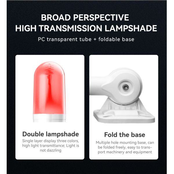 Feu de signalisation d'avertissement de tour personnalisé à une seule couche et à trois couleurs LED