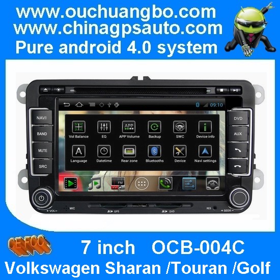 Ouchuangbo 7" Auto DVD Android 4.0 for Volkswagen Sharan /Touran /Golf GPS Navi Bluetooth EQ CAN BUS OCB-004C