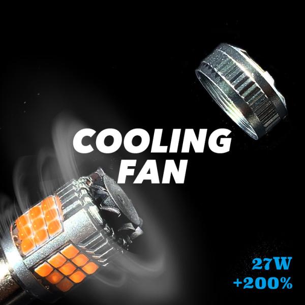 1156 1157 7440 7443 Car Turn Signal Light Bulb With Fan Error Free 25 W Yellow Amber White