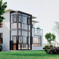 Panorama Aluminum Casement Window for Villas balconies patio bedroom living room