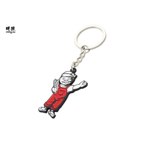Perfused Human Shape Zinc Alloy Keyring With Black Nickel Finishing