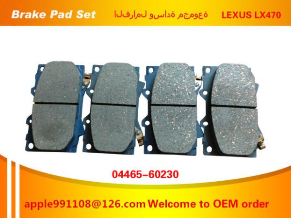 Semi Metallic Car Brake Pads Size Standard For Toyota LX470 04465-60320