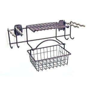 2 tier 16pegs black spinner counter wire display metal shelf