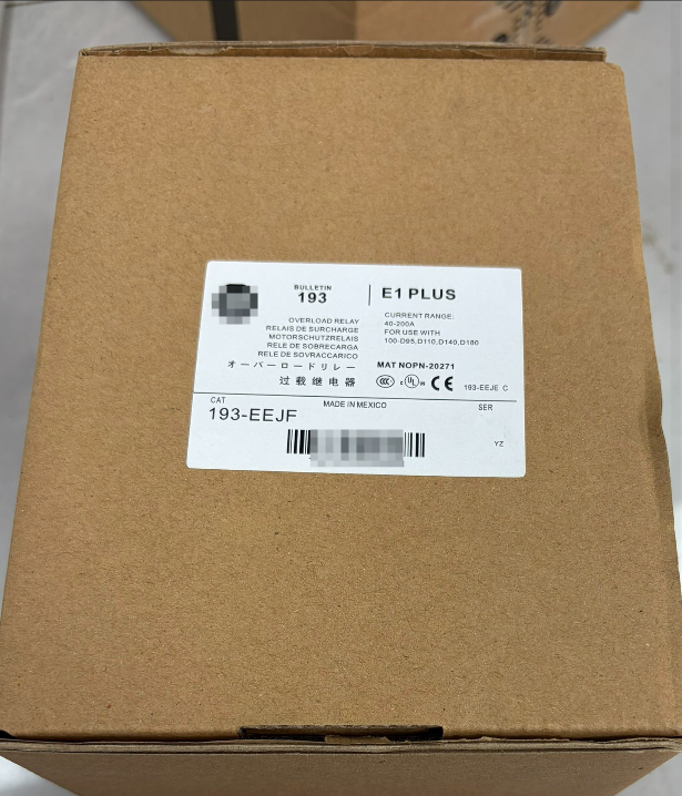Overload Relay 193-EEJF Brand-New in Box Good Price and Quantity E1 Plus 40-200 A IEC