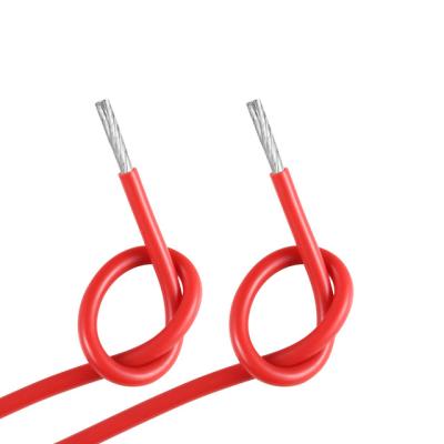 O cabo/silicone vermelhos do cabo flexível do silicone revestiu o fio bonde 300V 150C UL3132