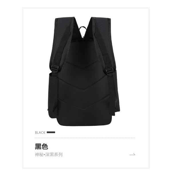 Minimalist Style Grey Oxford USB Charging Student Backpack for Sports Daily Leisure