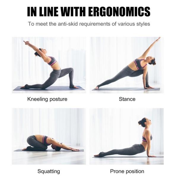 Non Slip Fitness Yoga Mat / TPE Yoga Mat Pilates Gym Exercise Sport Living Room Pads