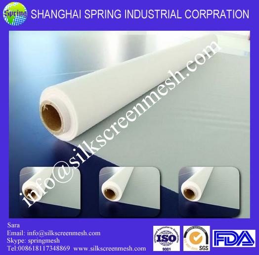 bolting cloth(7T-200T) manufacturer/best mesh/silk screen printing 43t mesh count,55um,width3.7m white/yellow