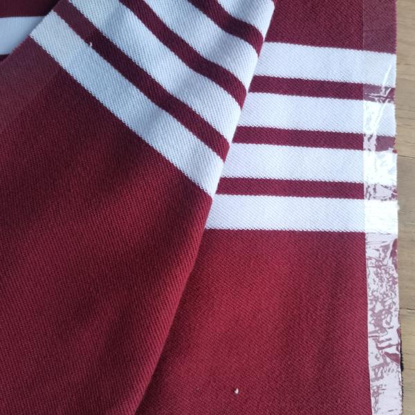 Plain Knit Striped Cotton Fabric Yarn Dyed 350gsm For French Terry