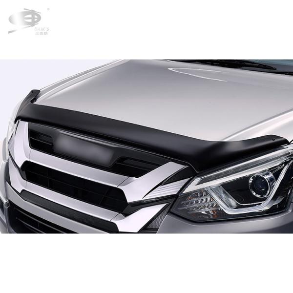 Bright Black Bonnet Chip Protectors , PMMA Auto Hood Guard