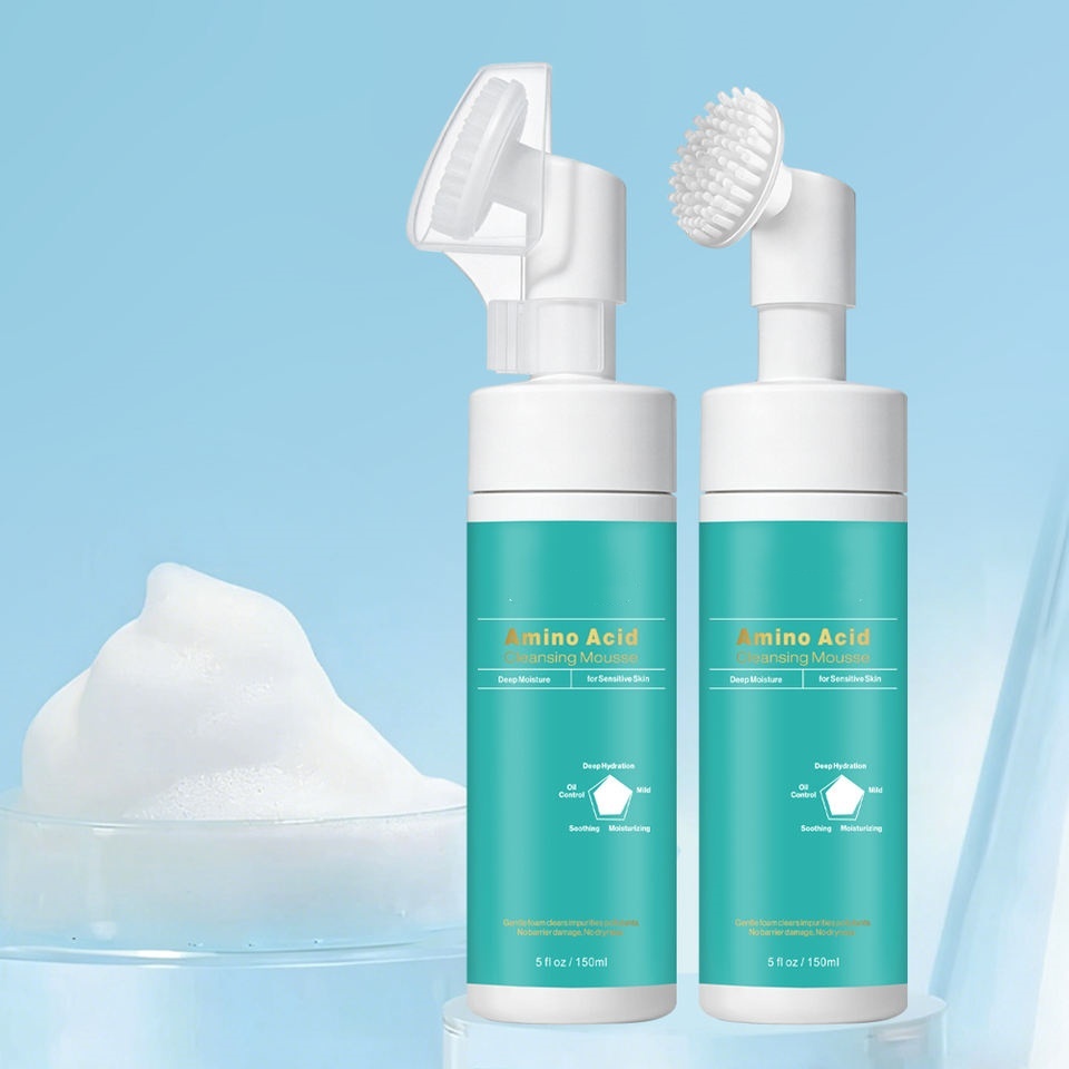 OEM ODM Korean Organic Amino Acid Facial Cleanser Skin Care Product Moisturizing foam Firming Facial Cleanser Cleanser