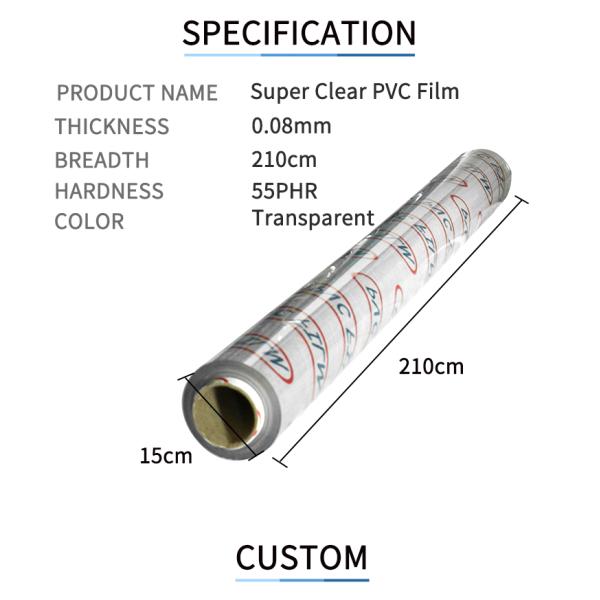 Сверхмягкая пластиковая прозрачная пленка для упаковки прозрачная виниловая упаковка