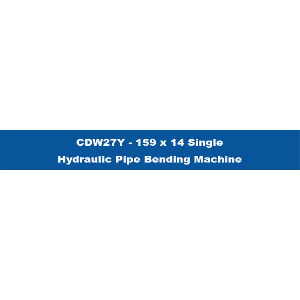 CDW27Y 159 x 14 DW Single Hydraulic Pipe Bending Machine for Heavy-Duty Applications