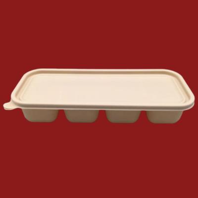 Preparação de refeições biodegradáveis Bento Container de comida para levar Caixa de alimentos Amido de milho Para levar Comida Caixa de almoço descartável